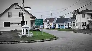 Cruce en la esquina de chemin St-Michel-Nord y rue Marcotte en 2021.