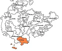 Ubicación de Sajonia-Coburgo