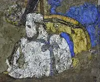 Fresco del Palacio de Afrasiab, siglo VII-VIII. Rey sogdiano de Samarcanda. Varkhuman