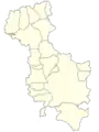 Mapa de San Miguel y su división administrativa.