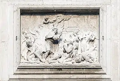 San Roque cura las víctimas de la plaga, de Giovanni Maria Morlaiter.