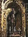 San Antonio, Andreu Sala, 1686-1689, figura del retablo de San Antonio y Santa Clara, iglesia de San Vicente de Sarriá, Barcelona