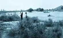 El río durante una inundación, ca. 1903.