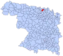 Extensión del término municipal dentro de la provincia de Zamora