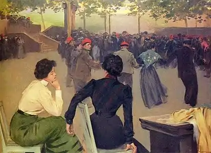 Sardanas en la fuente de san Roque de Olot