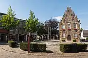 La plaza cerca el ayuntamiento de Schüttorf