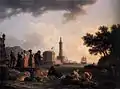 Una de ellas, Orilla del mar, encargada por el conde de Luc (1776, 62 x 85 cm).