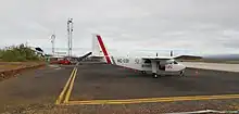 Britten-Norman BN-2 Islander de Emetebe en el Aeropuerto Seymour (2021).