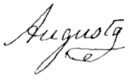 Firma de Augusta de Sajonia-Weimar-Eisenach