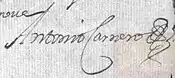 Firma de Antonio Carnero Trogner