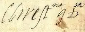 Firma de Cristina de Lorena