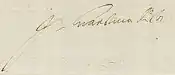 Firma de Fernando II de Médici,
