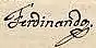 Firma de Fernando I de Parma