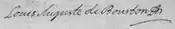 Firma de Luis Augusto de Borbón