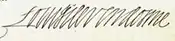 Firma de Luis II de Vendôme