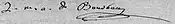 Firma de María Adelaida de Borbón