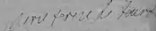 Firma de María Teresa de Borbón