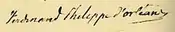 Firma de Fernando Felipe de Orleans