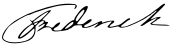 Firma de Federico Augusto del Reino Unido