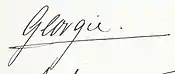 Firma de Jorge de Grecia