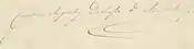 Firma de María Carolina de Borbón-Dos Sicilias