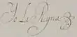 Firma de María Amalia de Sajonia