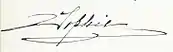 Firma de Sofía de Prusia