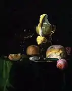 Bodegón con un limón pelado en un Roemer, colección privada