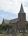 Sint Hubert: Iglesia de Santos Huberto y Bárbara, iniciada en el siglo XV.