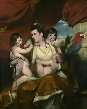 Retrato de Lady Cockburn con sus tres hijos, 1773.