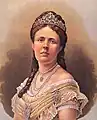 Sofia de Nassau vistiendo la orden de Oscar II