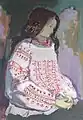 "La blusa rumana", óleo. 100 × 70 cm.