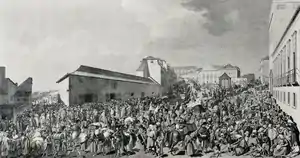 Sopa de los pobres en Arroios  (1813), Gravura Biblioteca Nacional de Portugal.