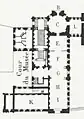 La planta baja del Louvre en 1836 (por Theodor Josef Hubert Hoffbauer}}, década de 1870) que muestra el Escalier Percier et Fontaine}} flanqueando la Rotonde de Mars (marcada con "C")