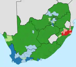 Elecciones municipales de Sudáfrica de 2016