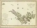 Mapa de San Bartolomé e islas adyacentes (1801)