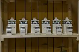 Botamen de un moderno especiero sueco de cerámica.