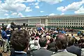 Ceremonia durante la colocación de la primera piedra
