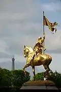 Estatua de Juana de Arco en París, de Emmanuel Frémiet (1874 —reelaborada en 1899—).