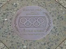 Placa conmemorariva de la medalla de Steffen