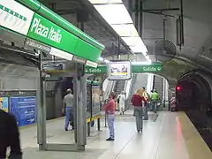 Extremo norte del andén en 2007.