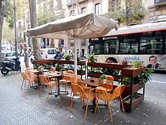 Terraza de bar.