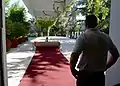 Vista desde la entrada a la Residencia del Presidente hasta la plaza de entrada