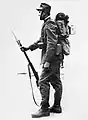 Soldado italiano durante la primera guerra mundial.