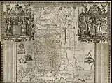 John Speed, «Canaán como fue poseída en tiempos de Abraham e Israel», 1595.