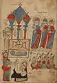 Ilustración de un manuscrito medieval.