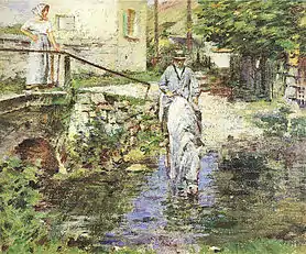 Père Trognon y su hija en el puente, (1891).