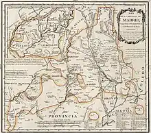 Mapa de la provincia de Madrid (año 1773)