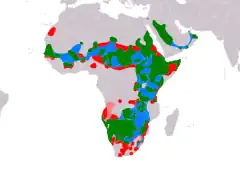 Distribución de Torgos tracheliotos