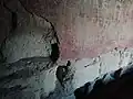 Recubrimiento de la pared en la sala inferior de La Torraza de Farlete.